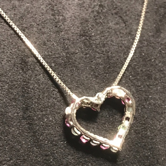 Heart Pendant Necklace - 18 inch chain, 925 sterling silver - Picture 12 of 15